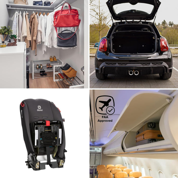 Radian 3R, 3-In-1 Convertible Car Seat, Rear Facing & Forward Facing, 10 Years 1 Car Seat, Slim Fit 3 Across, Gray Slate
