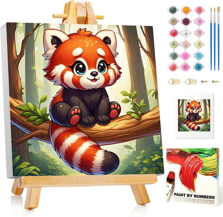 Paint by Numbers Kit for Kids with Frame, Sea Turtles Paint by Number with Frame, Paint by Number Kids Age 5-8-12 for Gifts and Home Decor (8X8Inch)