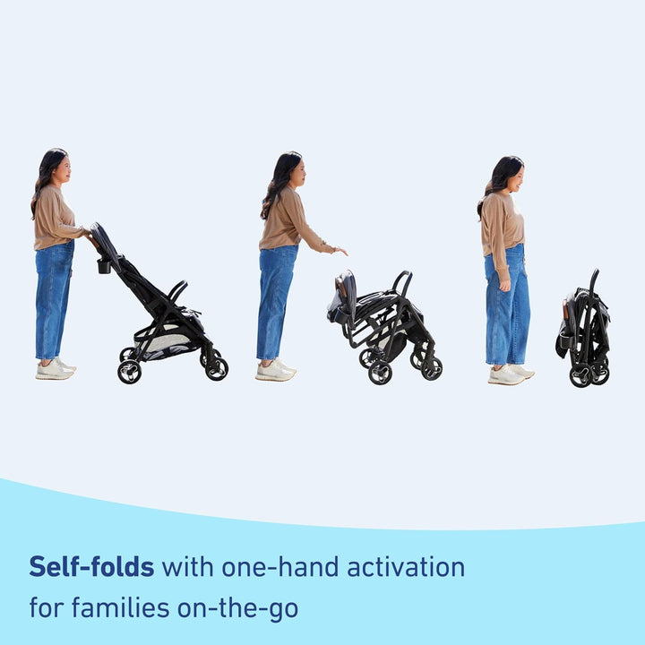 Ready2Jet Compact Stroller – Overhead Friendly Compact Travel Stroller with Automatic Fold, Kingston