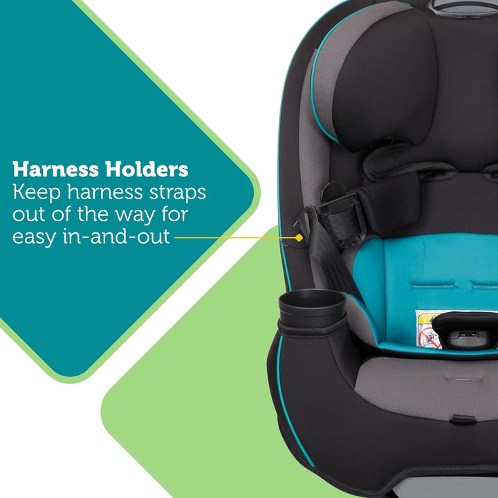 Grow and Go All-In-One Slim Convertible Car Seat, Rear Facing, 5-40 Lbs, Forward Facing (30–65 Lbs), High Back Booster Seat 40-100 Pounds, Alaskan Blue
