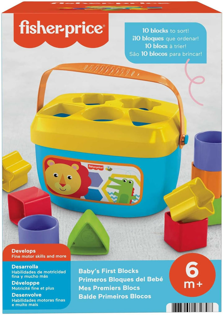 Stacking Toy Baby'S First Blocks Set of 10 Shapes for Sorting Play for Infants Ages 6+ Months