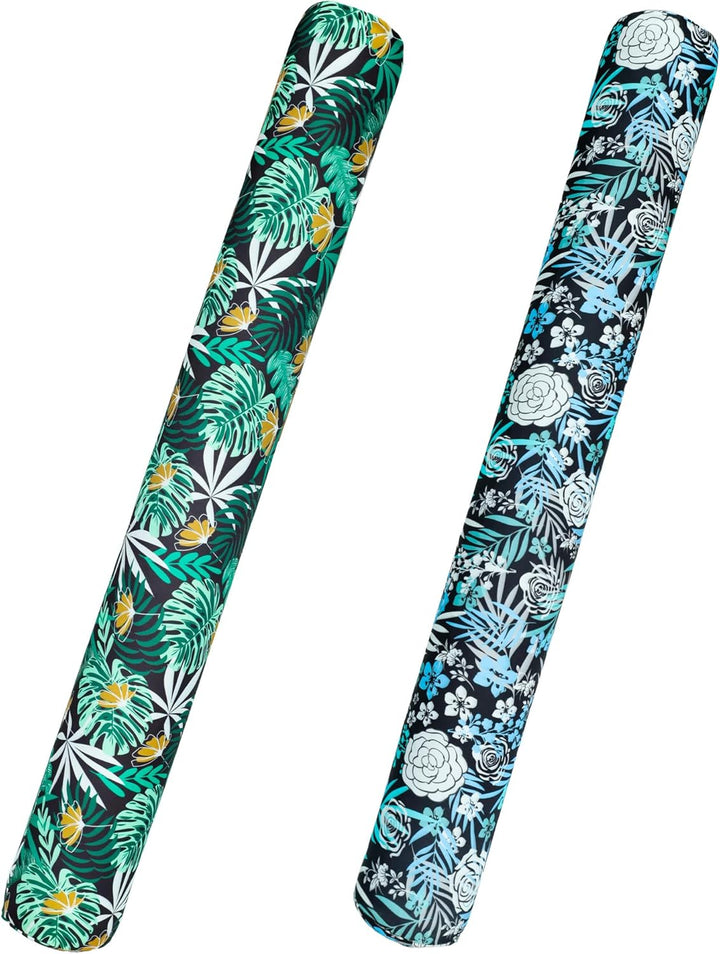Inflatable Swim Pool Noodles, 2 Pack Soft Fabric Covered Large Swim Noodles, Premium Buoyancy for Swimming Floating, Pool Floats Toys for Adults Pool Accessories