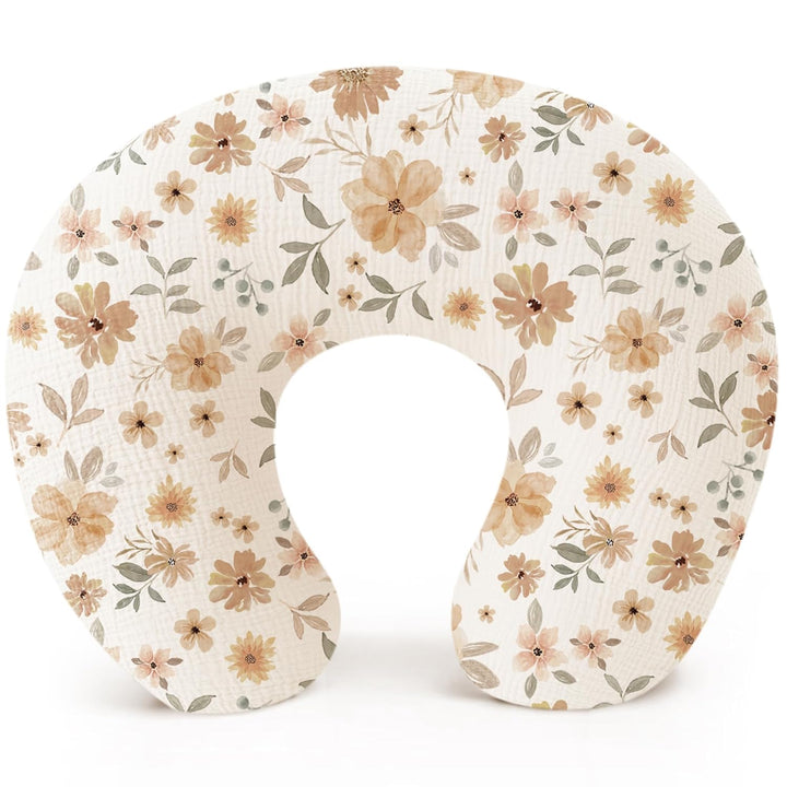 Muslin Nursing Pillow Covers, 100% Cotton Soft & Adorable Covers for Breastfeeding Pillows, Slipcovers for Newborn Baby Boys & Girls