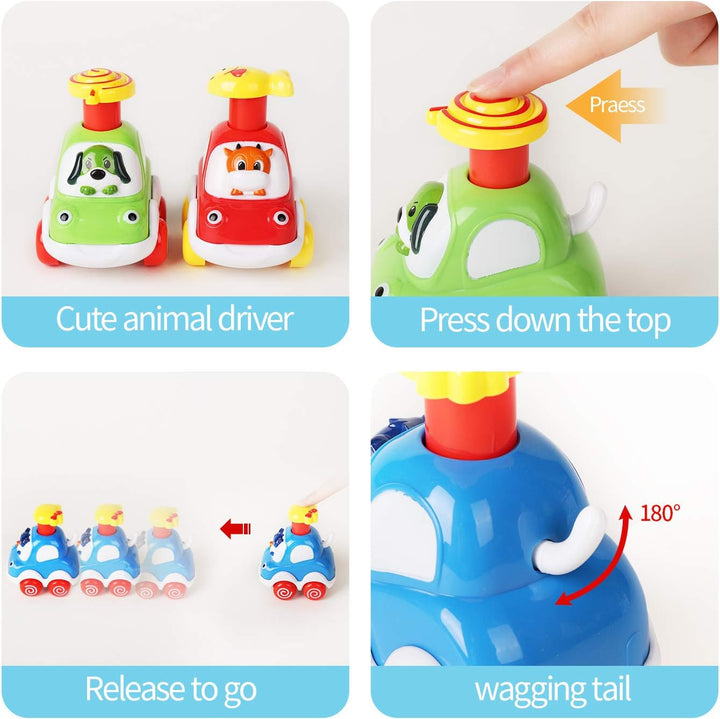 Animal Car Toys for 1 2 Year Old Boy|Baby Toys 12-18 Months|1 2 Year Old Boy Birthday Gifts for Infant Kids|Cars for Toddlers 1-3