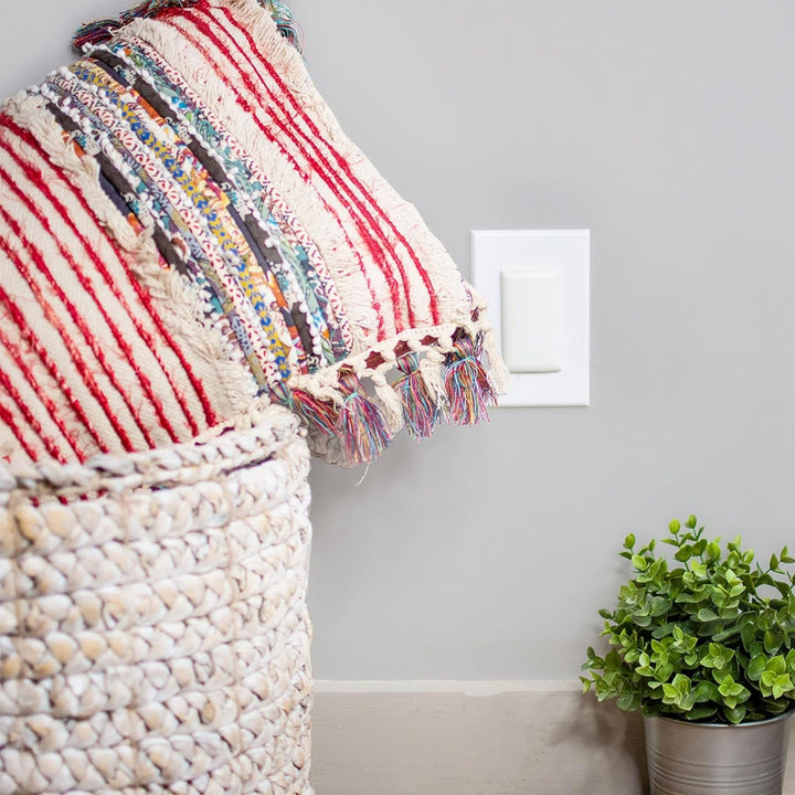 Safety Stayput Double Outlet Plug Cover - One Plug Covers Both Outlets! Secure Fit and Beveled Edges Prevent Small Fingers from Removing unlike Other Products| Fits All Outlets | 6 Pack | White
