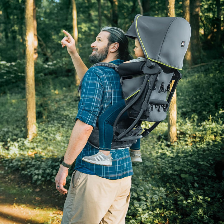 Smartsupport Aluminum Frame Backpack Carrier, Lightweight Baby Backpack Carrier | Solar/Grey