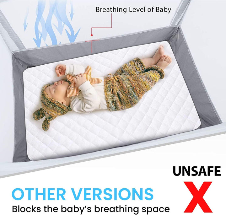 ® Pack N Play Tent | Baby Safety Crib Net for Playpens & Mini Cribs to Keep Baby from Climbing Out | Breathable Mesh - Mosquito Net Canopy Upgraded Design
