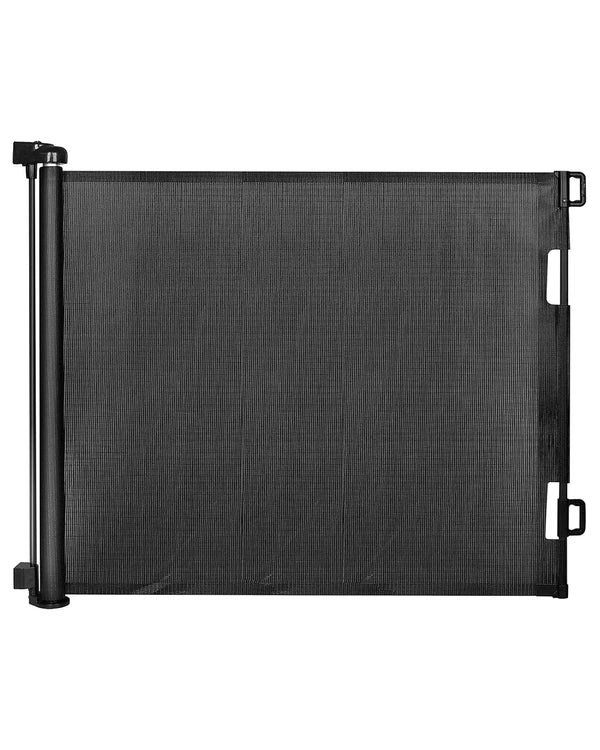 Retractable Baby Gate for Doorways and Stairs, Mesh Safety Gate for Pet, Indoor & Outdoor Use, One-Hand Operation, Easy Installation, 33.6" Tall, Expands to 55" Wide（Black,33.6"X55")