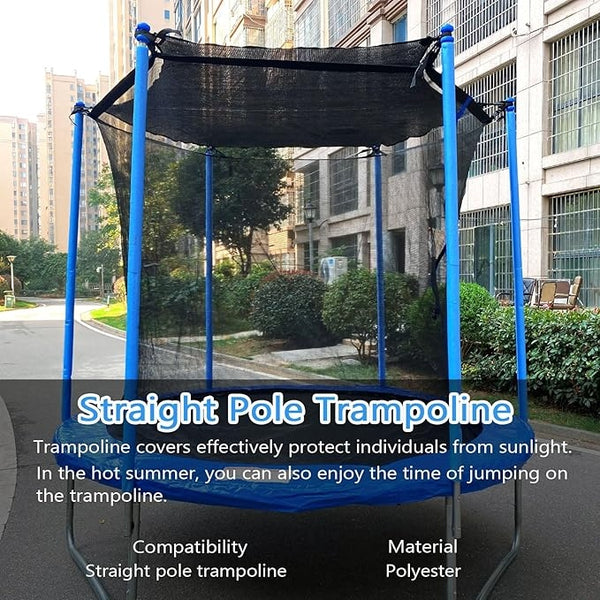 Trampoline Shade Cover, Anti-Uv Sun Protection, Waterproof, Blue, 8Ft-16Ft