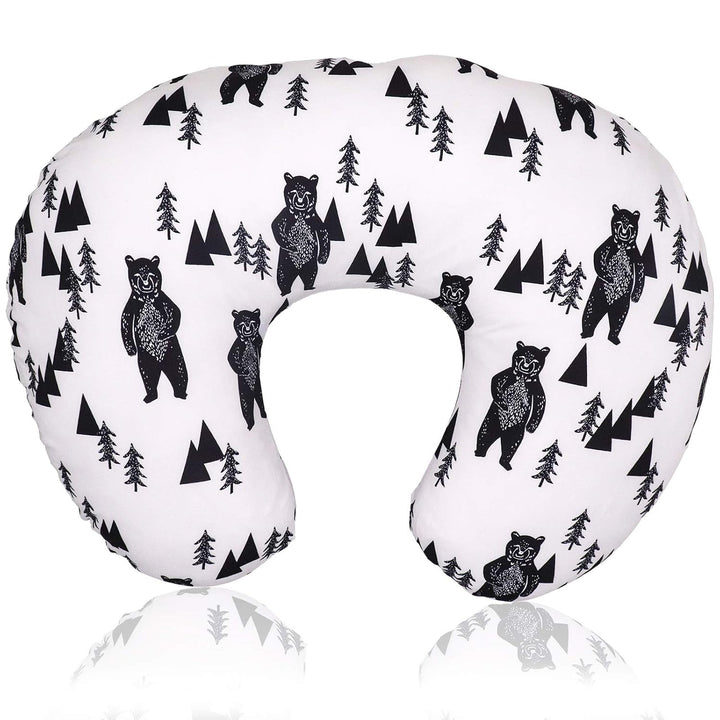 Dinosaur Nursing Pillow Cover, Breastfeeding Pillow Slipcover for Baby Boys & Girls, Nursing Pillow Case for Newborn, Soft Fabric Fits Snug on Infant, Washable & Breathable, Watercolor Dinosaur Blue