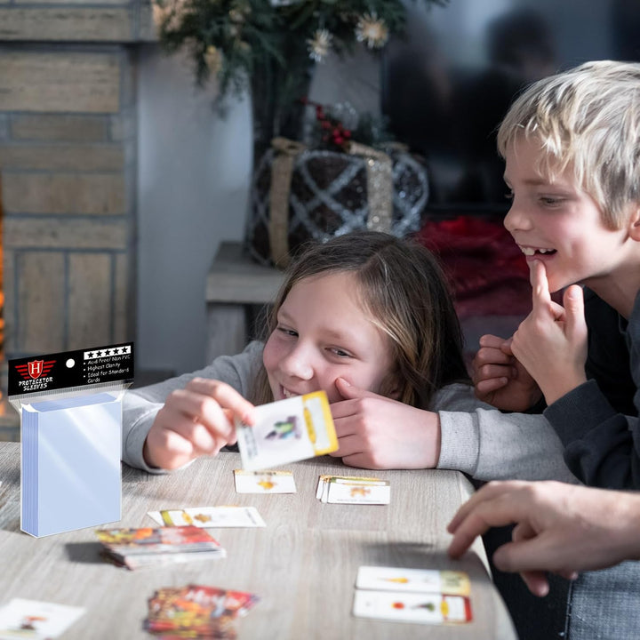 500 Counts Card Sleeves for Trading Cards, Soft Penny Card Sleeves Clear Plastic Card Protectors Fit for Baseball Card, Sports Cards, MTG Game Card Standard Cards