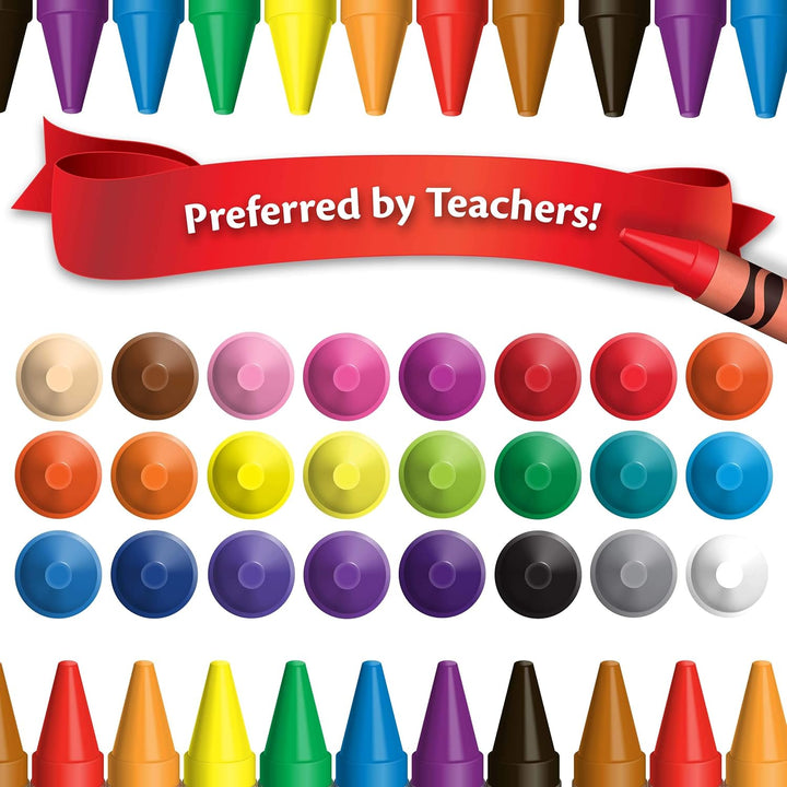 Crayons Bulk, 12 Packs of 24 Count Crayons, School Supplies, Assorted Colors