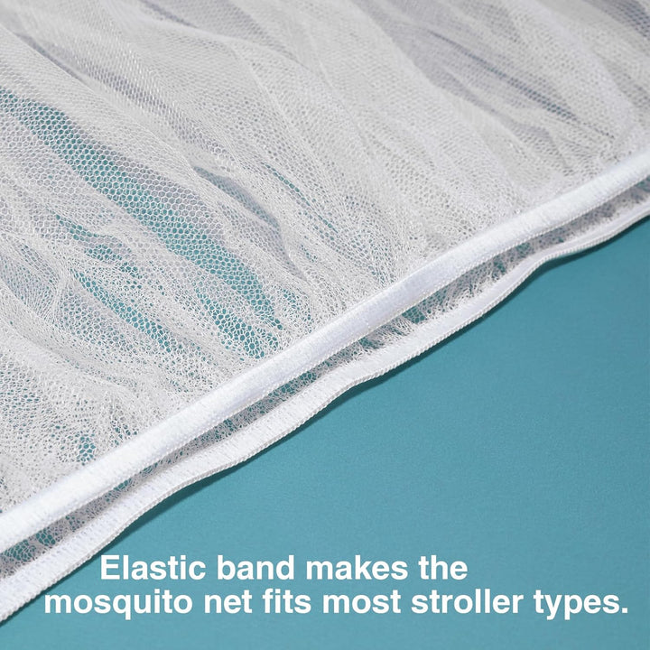 Baby Mosquito Net for Stroller, Perfect Bug Net for Strollers, Bassinets, Cradles, Playards, Pack N Plays and Portable Mini Crib, Baby Insect Netting Cover, White