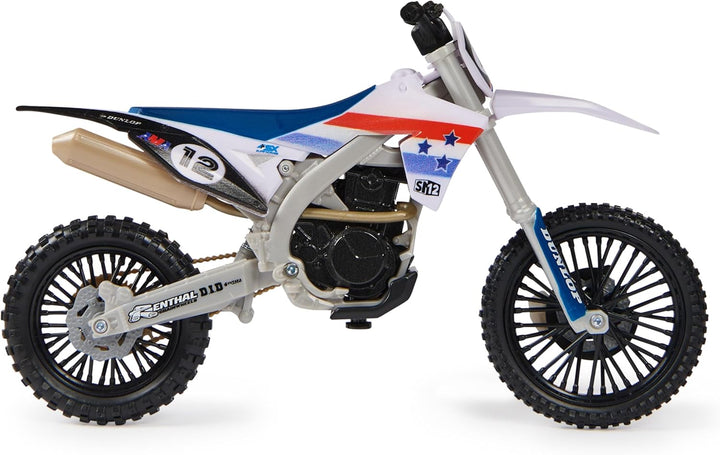 , Authentic Shane Mcelrath 1:10 Scale Collector Die-Cast Toy Motorcycle Replica with Race Stand, for Collectors and Kids Age 5 and Up