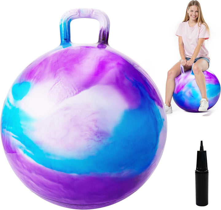 Hopper Balls for Kids 3-8, 18 Inches Bouncy Ball with Handle, 18" Inflatable Bouncing Hopper, 45Cm Jumping Toys, Garden Hopping Toys Girls Boys Gifts