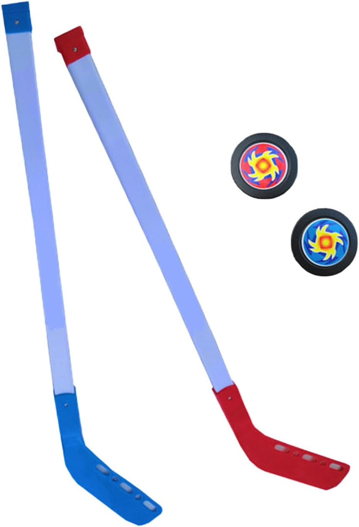 Street Floor Hockey Stick , Youth Toys Sports Starter  with 2 Ball and Plastic Puck, Indoor Outdoor Play Roller Hockey Training Gear for Boys Girls