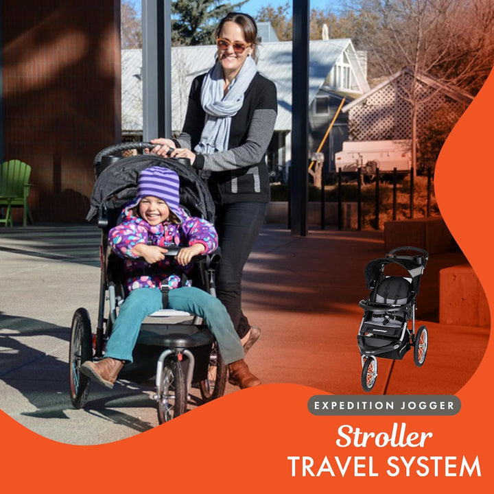 Expedition® Jogger Travel System with EZ Flex-Loc® Infant Car Seat, Millenium White