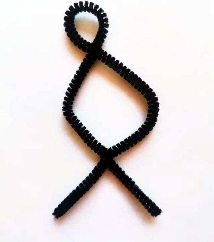 Black Pipe Cleaners 200 Pieces Chenille Stems for DIY Art Decorations Creative Craft (6 Mm X 12 Inch)