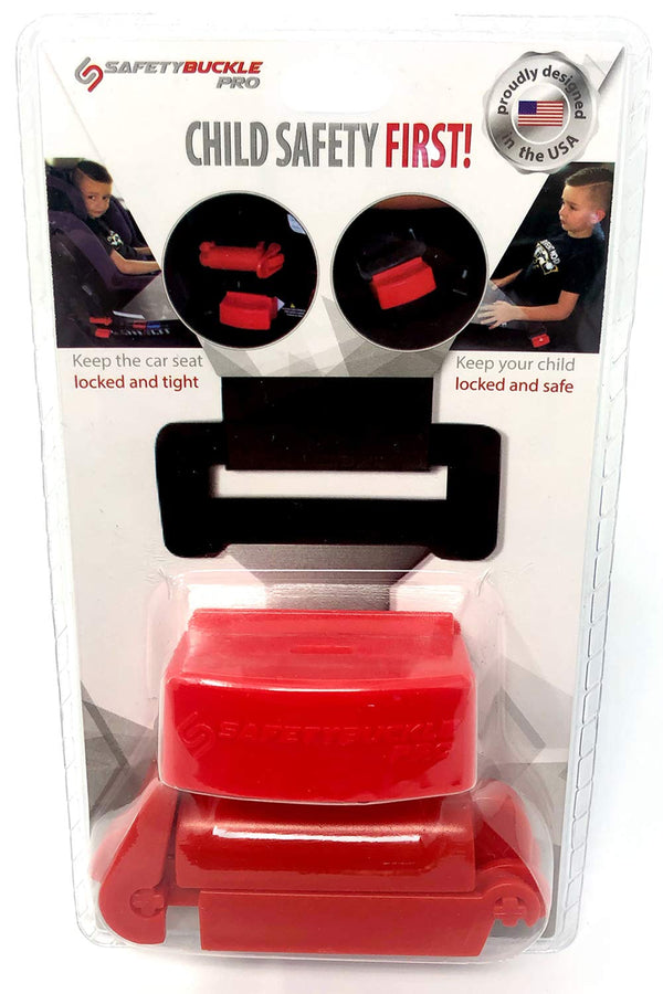Safety Buckle Pro Seatbelt Lock and Seat Belt Clips - Keep Children in Car Seat Locked and Tight – Stop Kids with Special Needs from Unbuckle - Strong ABS Plastic Buckle Guard – Universal Fit