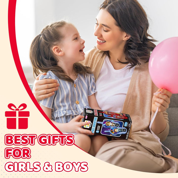 Walkie Talkies for Kids - Walkie Talkie Toys Gifts for 4 5 6 7 8 Year Old Girls Boys Long Range Fire & Rescue Walkie Talkies for Christmas Birthday Easter Gifts Indoor outside Games Red