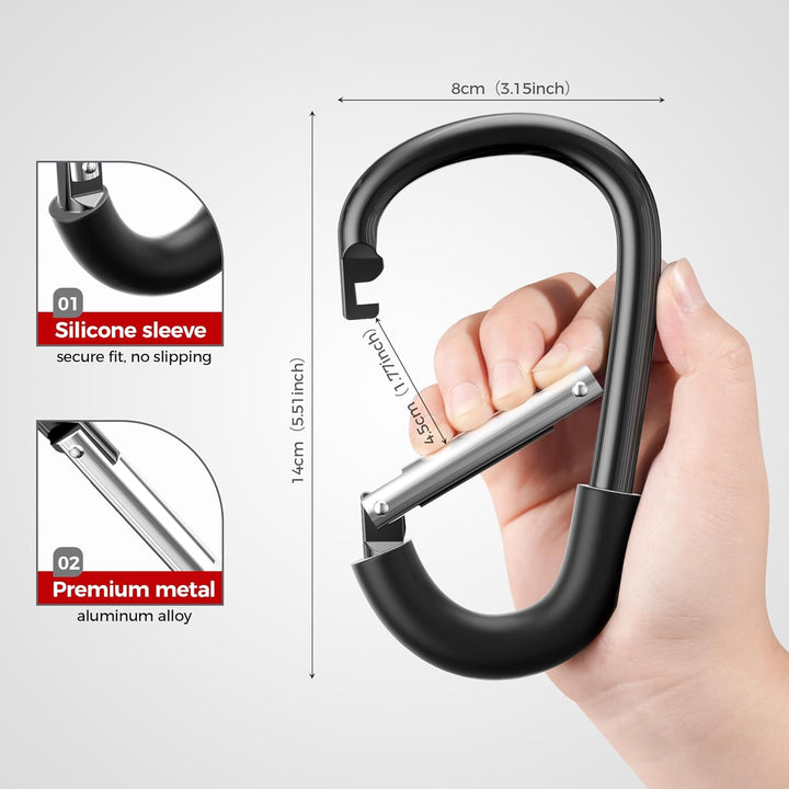 Stroller Hooks, Large Stroller Hooks for Bags, Universal Stroller Clips and Hooks, Mommy Hook for Stroller Heavy Duty, Stroller Accessories for Mom