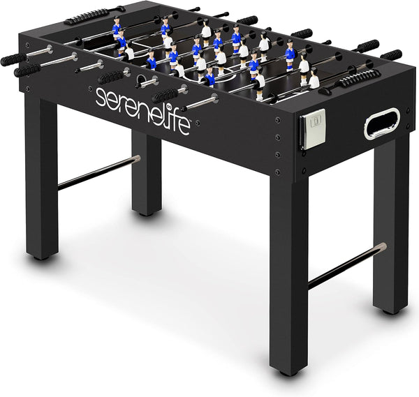 48In Foosball Table, Competition Sized Set with 2 Balls and 2 Cup Holders for Indoor Family Arcade Game Room