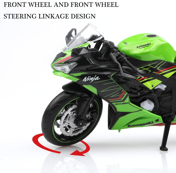 1/12 Scale Kawasaki Ninja Z6 Diecast Toy Motorcycles,Kawasaki Motorcycle Model,Ninja Motorcycle Toy Gifts for Boys Girls