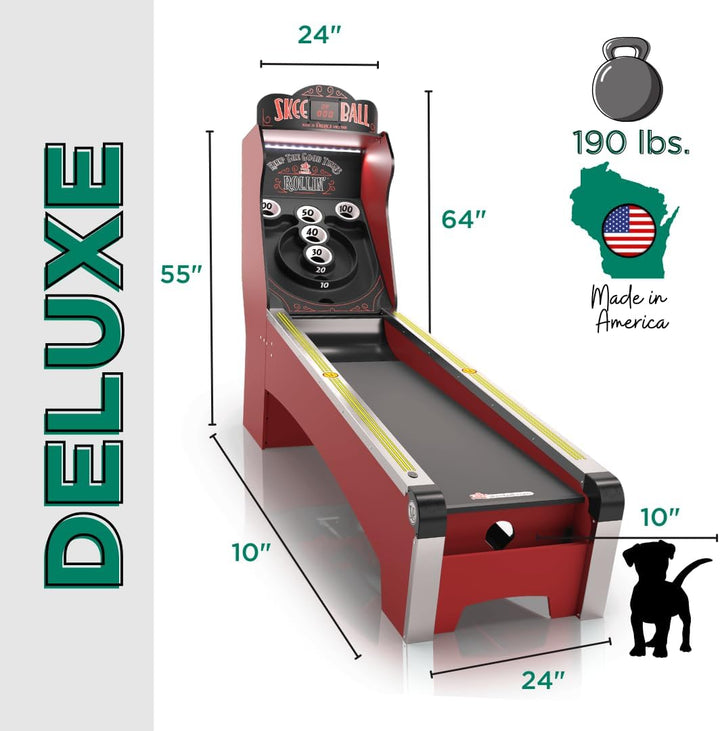 Arcade Table Machine Game for Home Basement Recreation Room - Deluxe Nostalgic Classic Family Fun of Roll and Score - Made in the USA