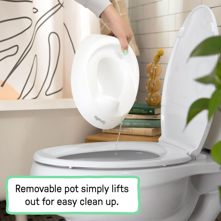 Ready Set Go Potty, Removable Bowl, Non-Skid Bottom, Wide Stable Base, Age 18 Months & Up, White & Grey