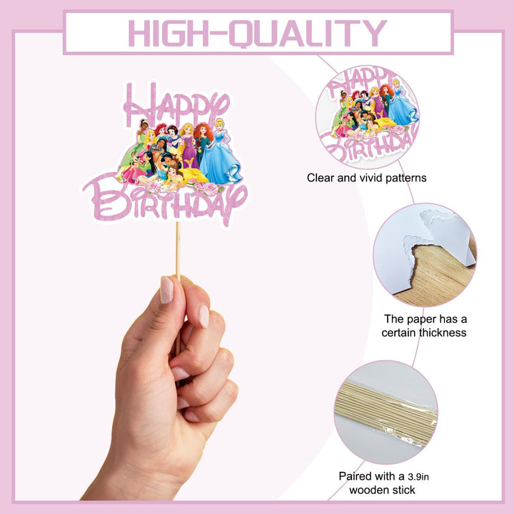 Princess Cake Topper, Princess Cake Decorations Prin Cess Cake Toppers, Fantastic Happy Birthday Prin Cess Cake Topper, Prin Cess Cake Toppers for Girls Birthday Baby Shower Party