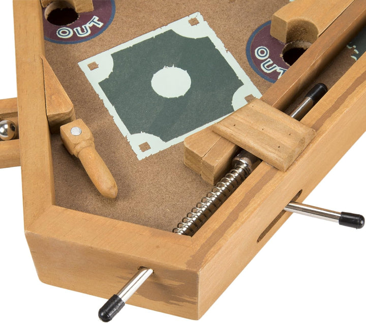 Baseball Pinball Tabletop Games - Classic Miniature Wooden Retro Sports Arcade Toy for Adult Collectors and Children - Baseball Games by Hey Play