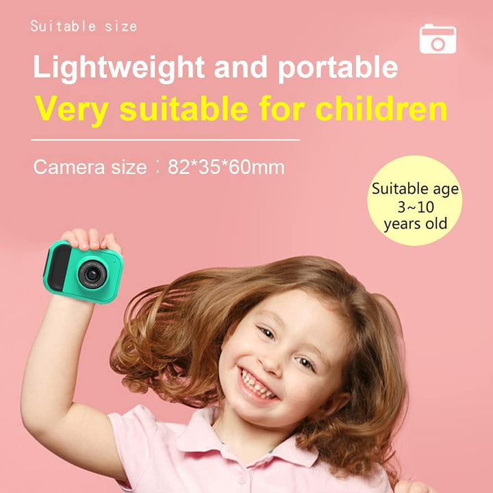 Kids Camera, Kids Camera Toys, Mini Kids Digital Camera, Toy Cameras for Boys and Girls, with 32G SD Card, Christmas Birthday Gifts for 3-10 Year Old Girls and Boys (Green)