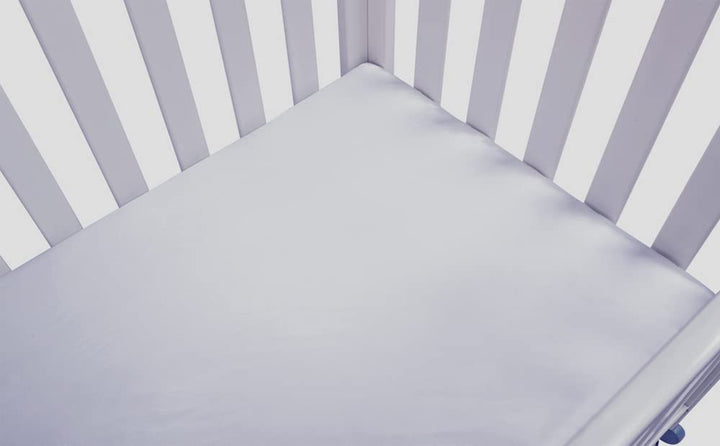 Satin Pack N Play Sheet Set 2 Pack Ultra Soft Silk Fitted Mini Crib Sheets Playard Sheet Protect for Baby Hair and Skin, Grey & Pink