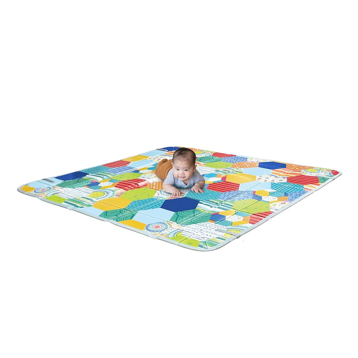 Foldable Soft Foam Play Mat, Baby Play Mat for Tummy Time & Floor Play, Lightweight, Easy to Store, Wipeable, Multicolor