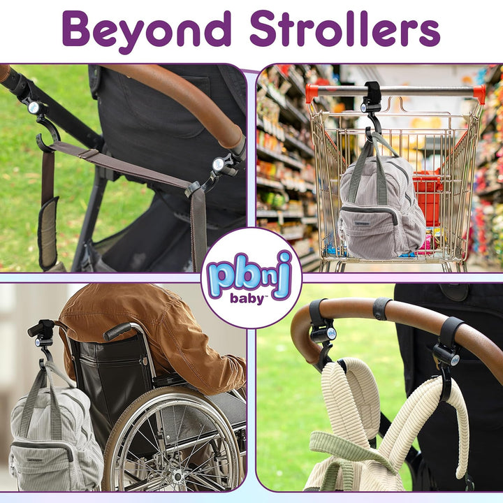 Stroller Hooks 2 Pack Organizer Clip Travel Purse Shopping Diaper Bags