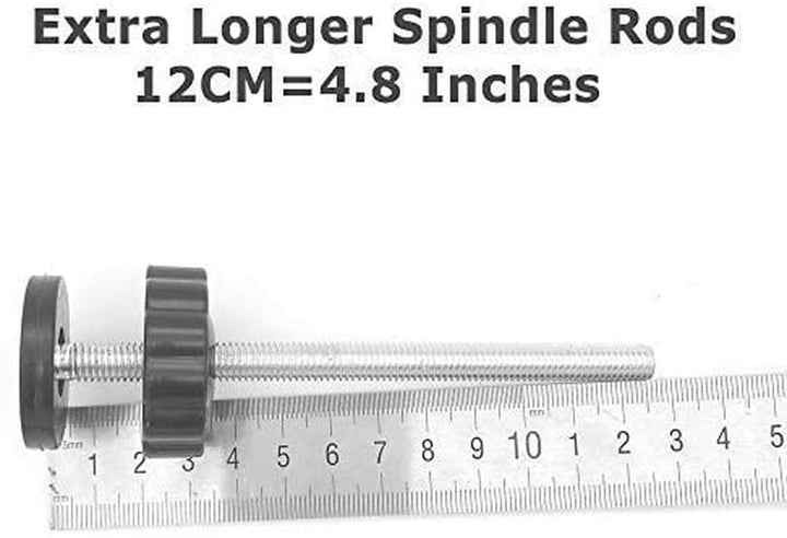 4 Pack 8MM Baby Gate Threaded Spindle Rod, Replacement Hardware Parts Kit for Pet & Dog Pressure Mounted Safety Gates - Extra Long Wall Mounting Accessories Screws Rods Adapter Bolts Black