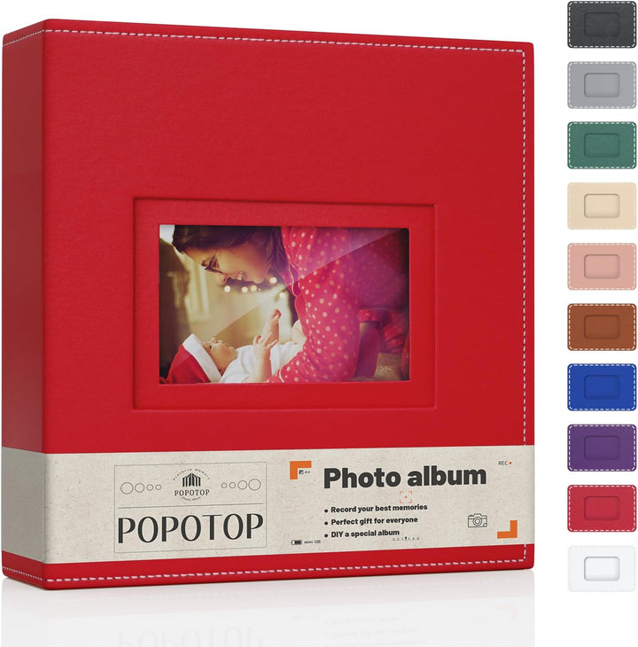 Photo Album 4X6 300 Pockets with Leather Hardcover Cover, Small Photo Album Holder Book with 50Pcs Pages for Family Travel Wedding Baby Gifts