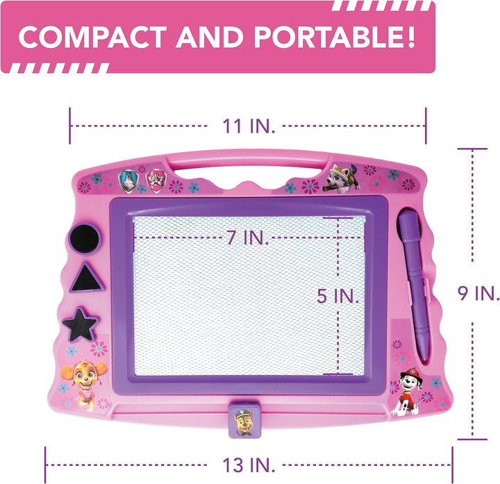 PAW Patrol Magnetic Drawing Board with Stylus and 3 Stamps, for Girls or Boys (Pink)…