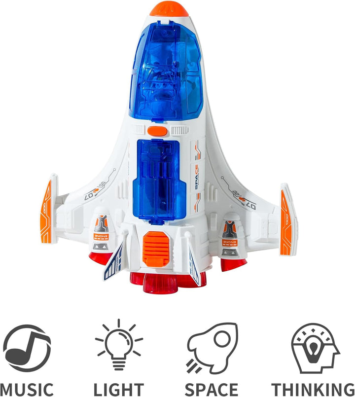Concentration Focus, Rocket Spaceship Shuttle Toy, with Astronaut Figure - Rocket Toys, Oys - Astronaut Exploration Birthday Plane Gift, Educational, Concentration, Learning