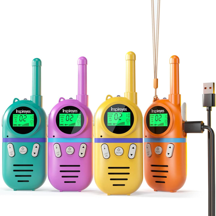 Walkie Talkies for Kids Rechargeable,Toys for Boys and Girls Ages 3-12, 3 Pack Long Range 2-Way Radios, Birthday Gifts,Christmas Stockings, Outdoor Play, Family Games, Hiking Camping Gear