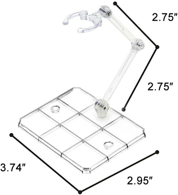 Action Figure Stand Assembly Action Figure Display Holder Base Universal Humanoid Model Support Display Stand Compatible with HG RG SD SHF Gundam 1/144 Toy, 12PCS