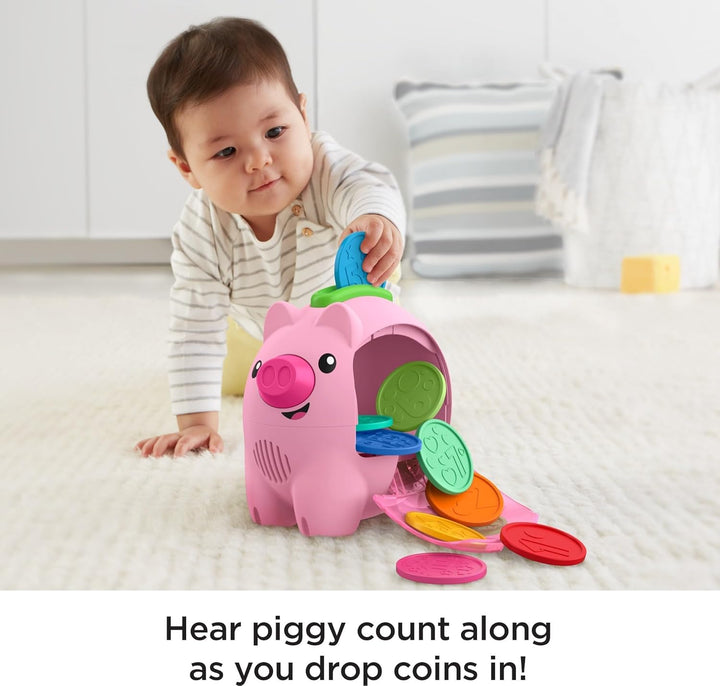 Baby Musical Toy Laugh & Learn Count & Rumble Piggy Bank with Songs & Motion for Infants & Toddlers Ages 6+ Months​