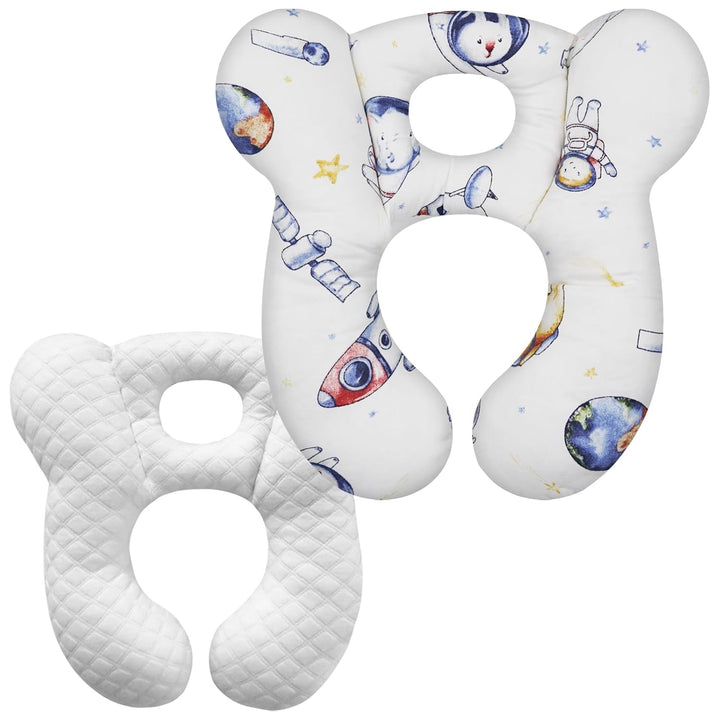 Baby Travel Pillow, Upgrade U-Shape Infant Pillow for Car Seat Pushchair and Stroller, Soft Comfortable Sleep Cushion for Kids Newborn and Toddler -Lion White