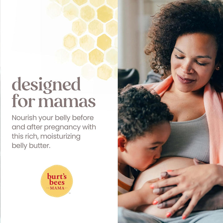 Mama Belly Butter Stretch Mark Cream for Pregnancy Massages Body & Reduces Scar Appearance, Prenatal & Postnatal Tummy Skin Care, Shea Butter & Vitamin E Rich Formula, 6.5 Oz Tub