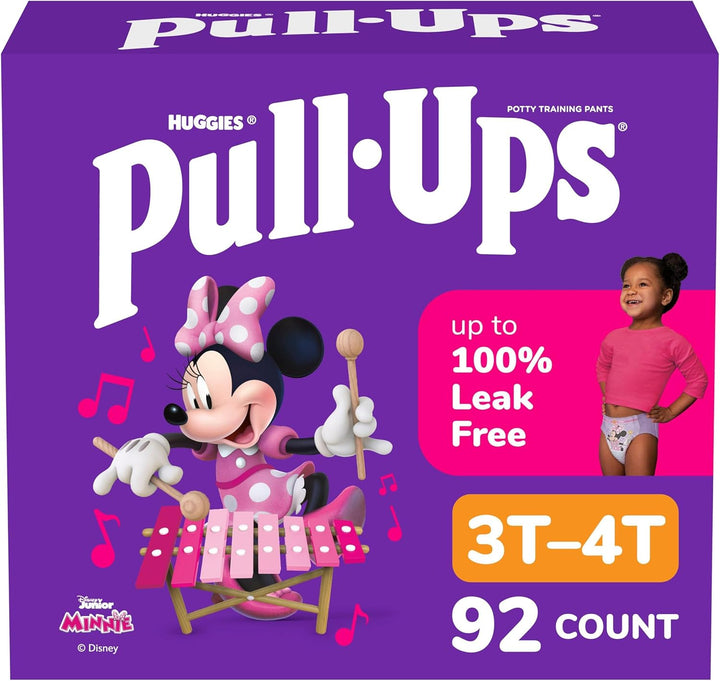 Girls' Potty Training Pants, Size 3T-4T Training Underwear (32-40 Lbs), 112 Count (4 Packs of 28)