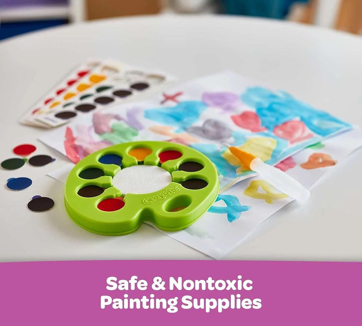 Watercolor Pop & Paint Palette, Washable Paint Kit, Less Mess Watercolor Paint Set for Kids, Arts & Crafts, Toddler Gifts