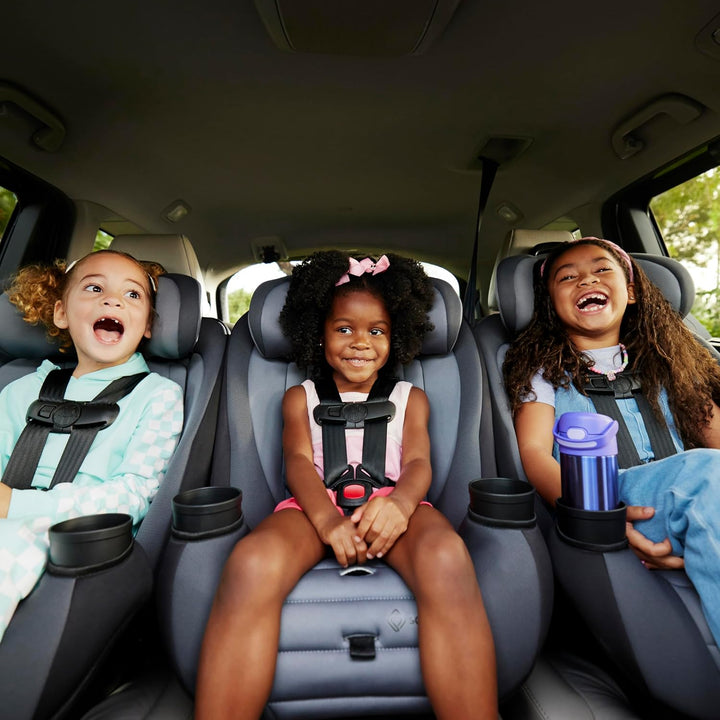 Ellaris 3-In-1 Convertible Car Seat, Slim Fit Design, Rear & Forward-Facing, 5-Position Headrest, 3-Across Fit, Travel-Friendly with Machine-Washable Seat Pad, London Blue