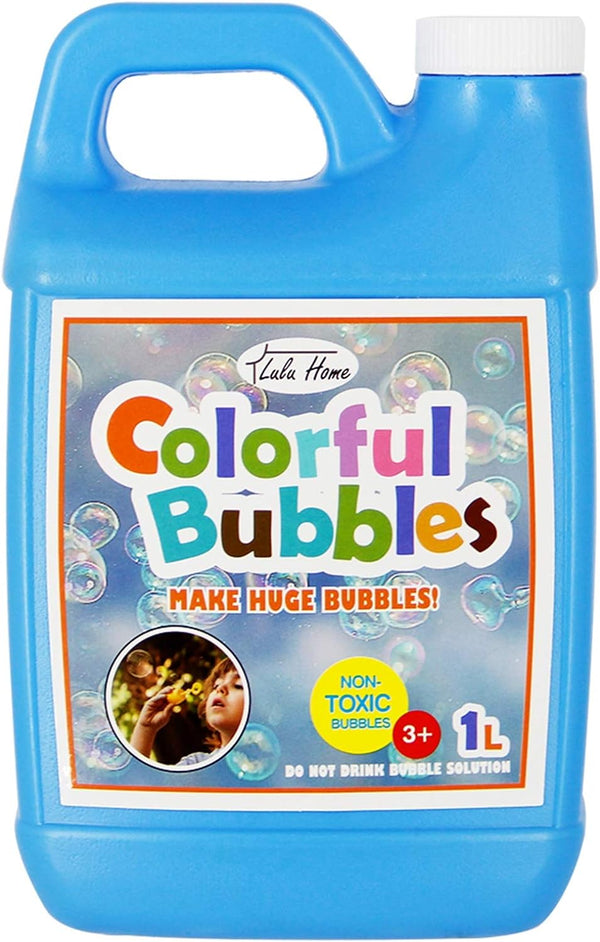 Concentrated Bubble Solution, 1 L/ 33.8 OZ Refill for Bubble Machines, Giant Wands, and Blowers - up to 2.5 Gallons for Kids' Birthday Parties