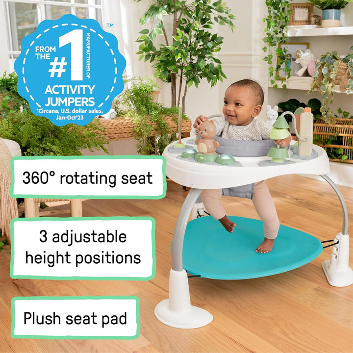 Spring & Sprout 2-In-1 Baby Activity Center Jumper and Table with Infant Toys - Ages 6 Months +, First Forest