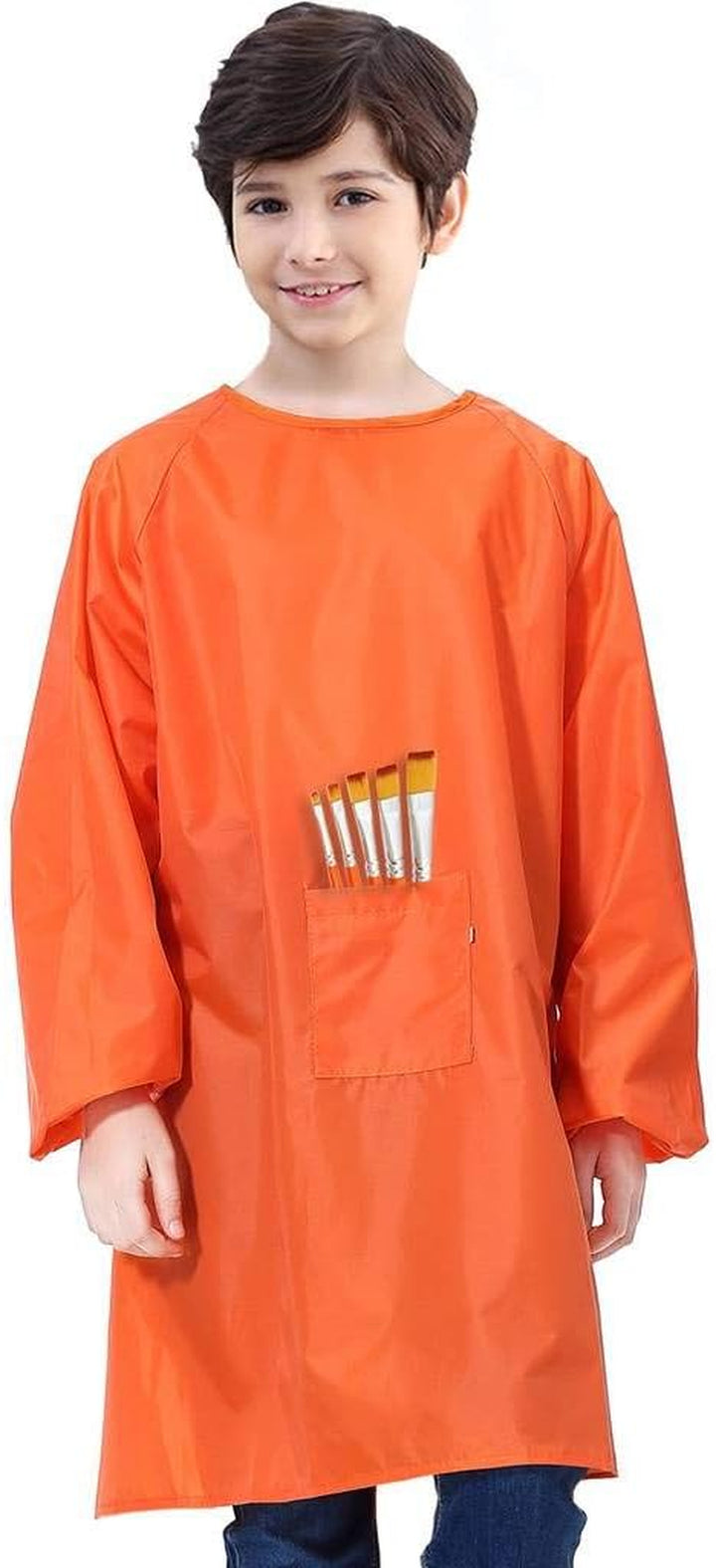 Kids Art Smock, Waterproof Apron with Pocket for Children, Artist Painting Aprons Smocks with Long Sleeve
